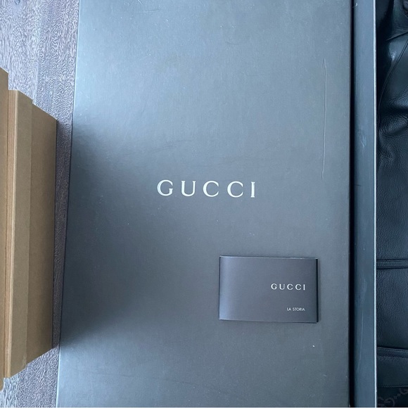 Gucci stiv pelle cuoio black leather boots - Picture 2 of 13